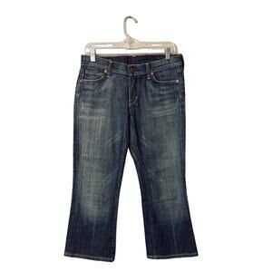 Citizens of Humanity Kelly Stretch Low Waist Wide Crop Denim Jeans Women SZ 28